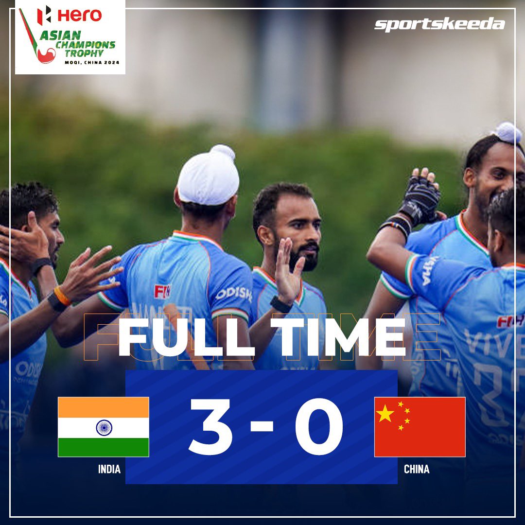 Asian Champions Trophy 2024 Live Updates: India vs. China IND 1-0 CHN; Sukhjeet Singh scores the first goal against China.